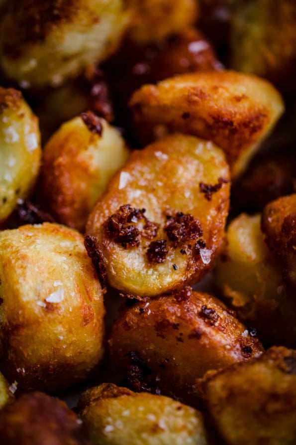 Roast Potatoes close up pic