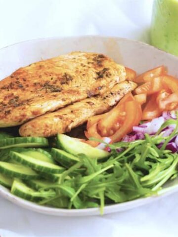 Simple Chicken Salad with Avocado Dressing