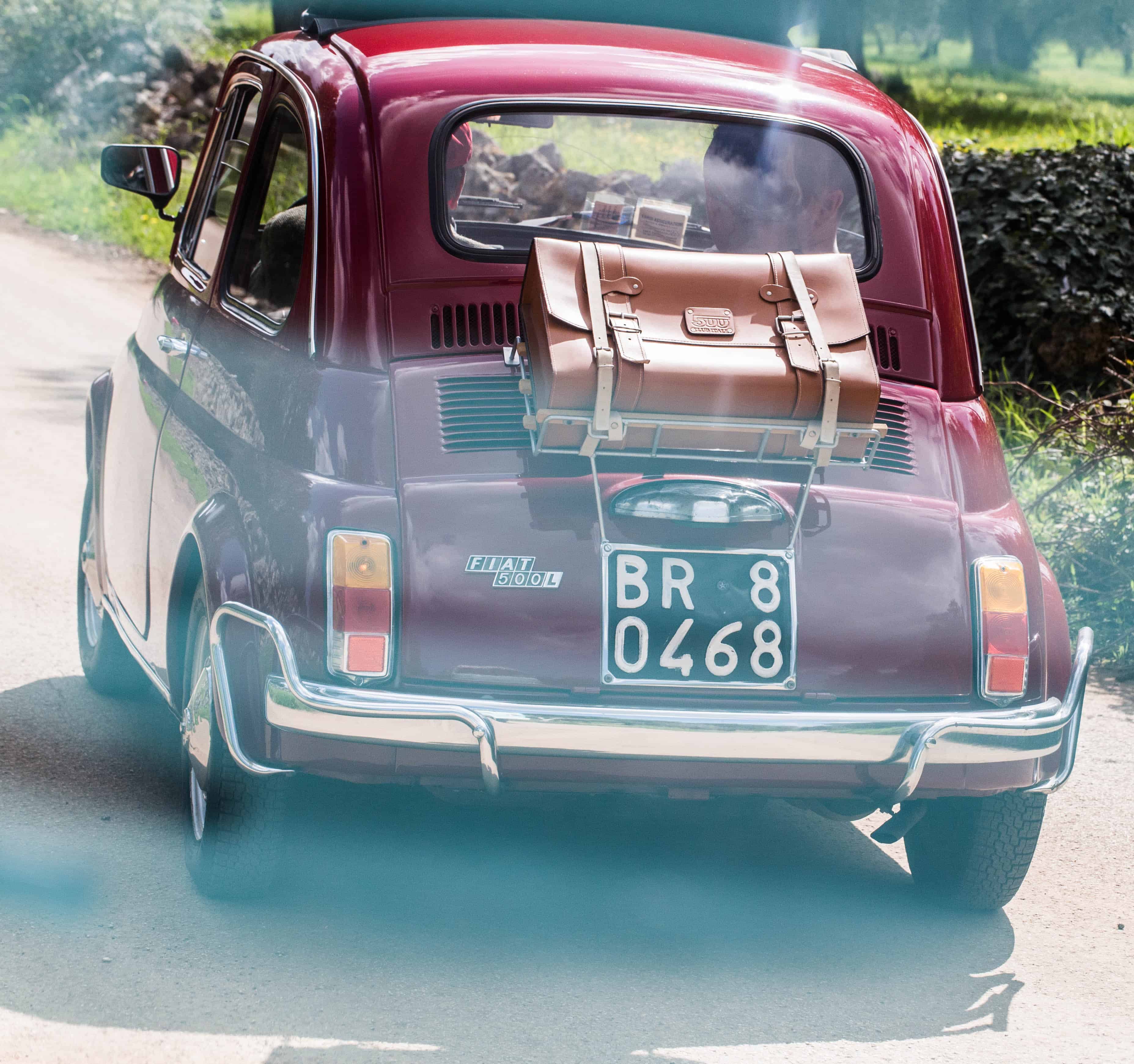 Fiat 500 on country road