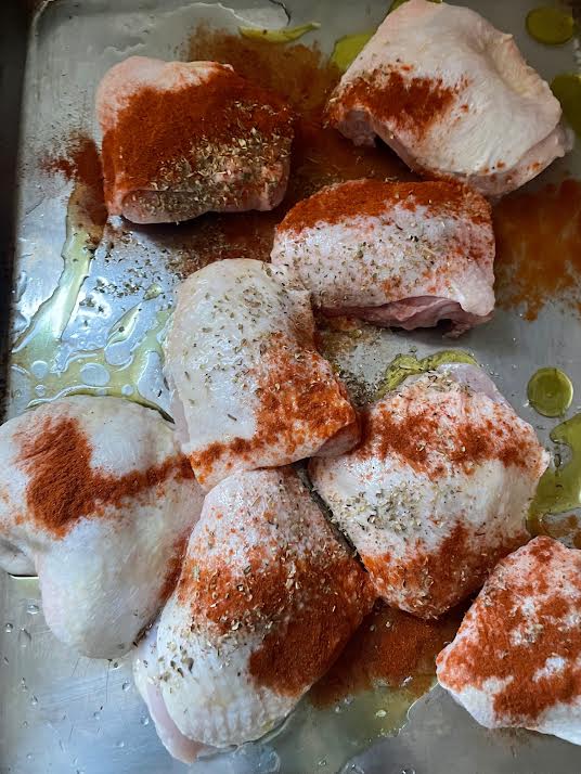 Smoked Paprika added to Chicken