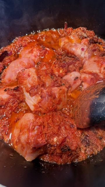 Chicken Akni - The BEST One Pot Chicken and Rice Pilau Chicken added to pot