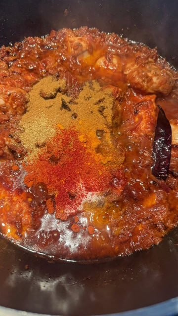 Chicken Akni - The BEST One Pot Chicken and Rice Pilau Spices added to pot