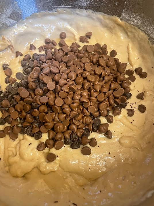 Chocolate Chips added to batter
