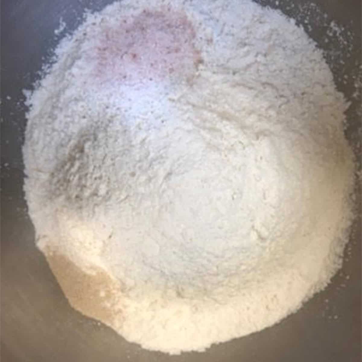 Flour, Salt and Yeast in bowl