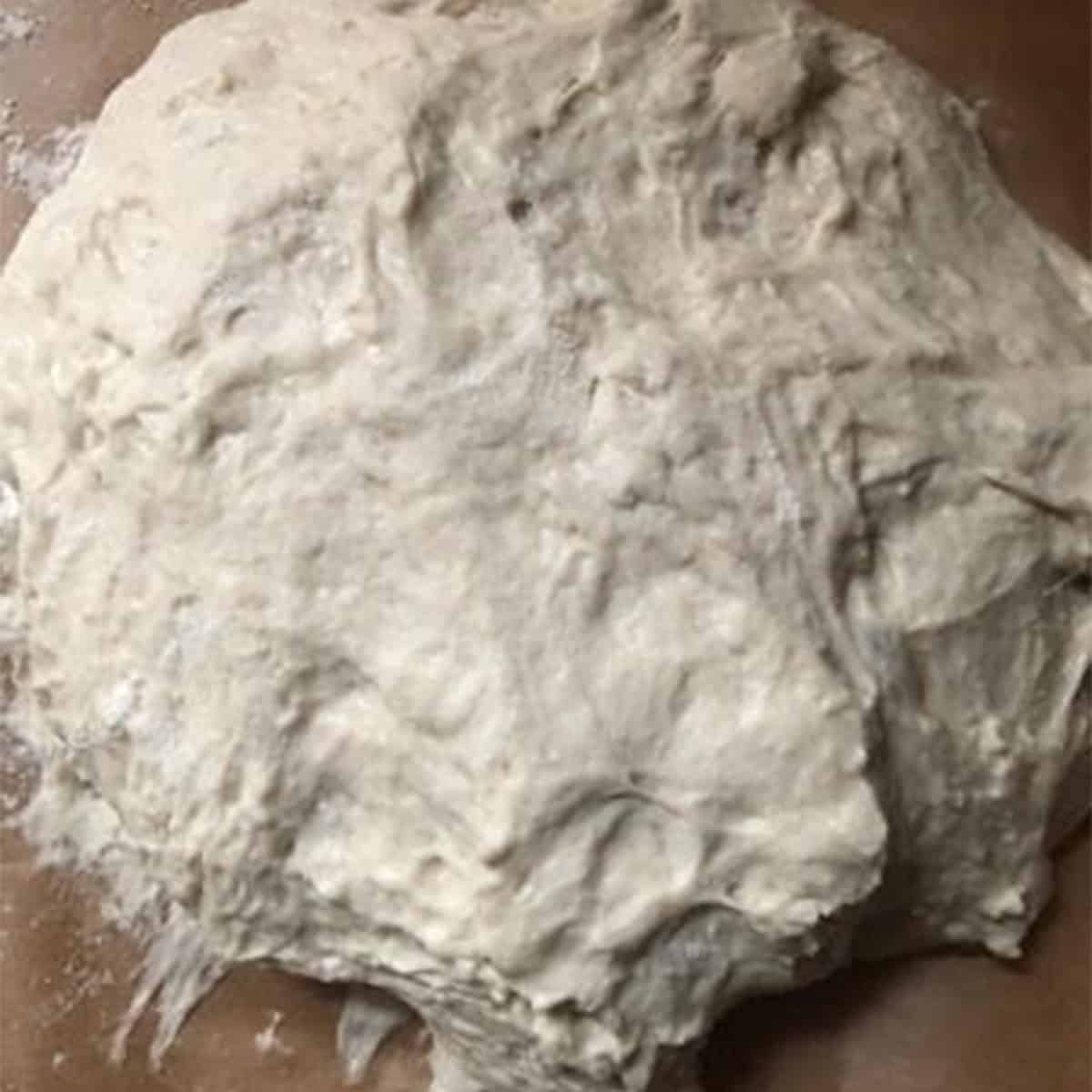 Dough on table