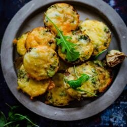 Egg Muffins in grey plate
