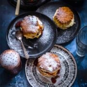 Orange and Date Scones in plates