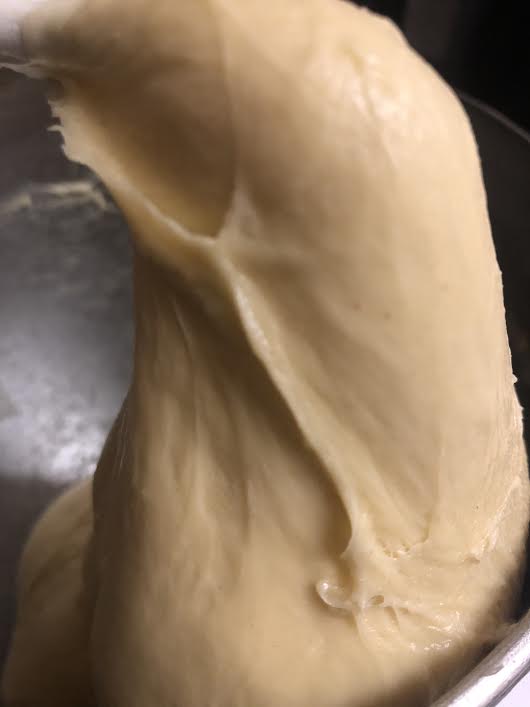 Shiny Dough in stand mixer