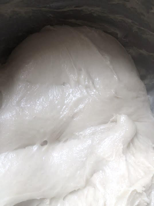 Pic showing glossy dough in bowl