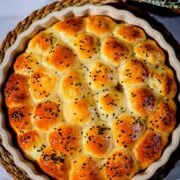 Honeycomb bread in dish