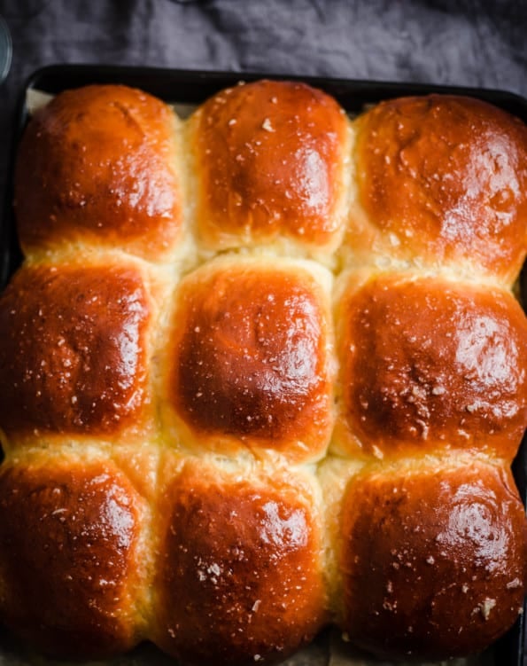 Baked Milk Buns in tray 
