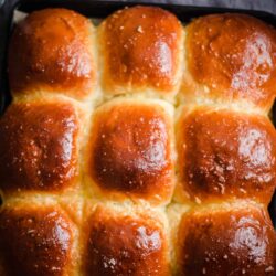 Baked Milk Buns in tray