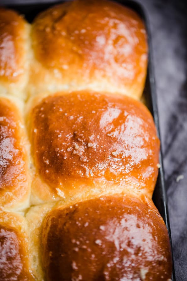 Close up of Milk Buns on tray