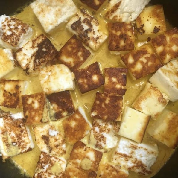 Paneer added to pot