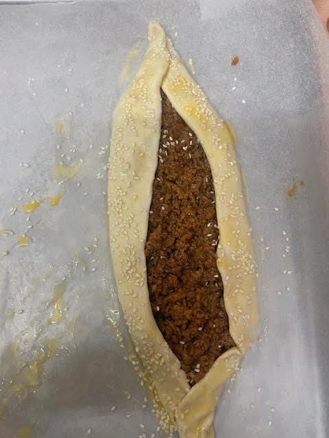 Pide on Baking Paper