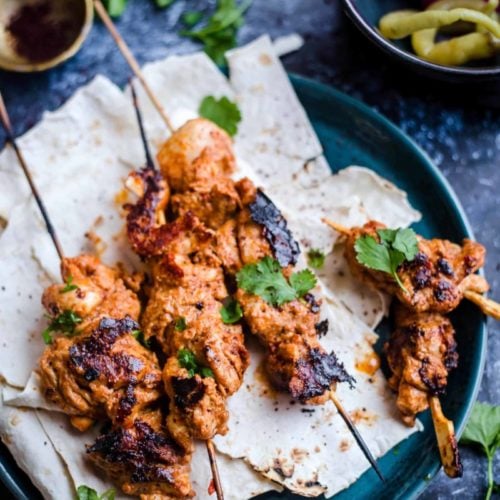 Shish Tawook- Skewered Chicken