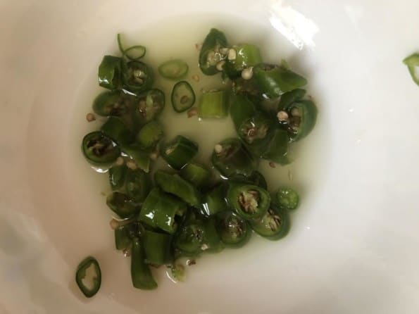 Green Chillies in vinegar 