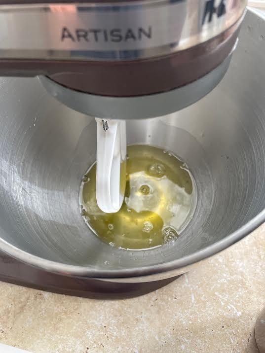 Egg whites in stand mixer