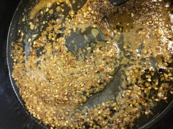 Blend frying in oil