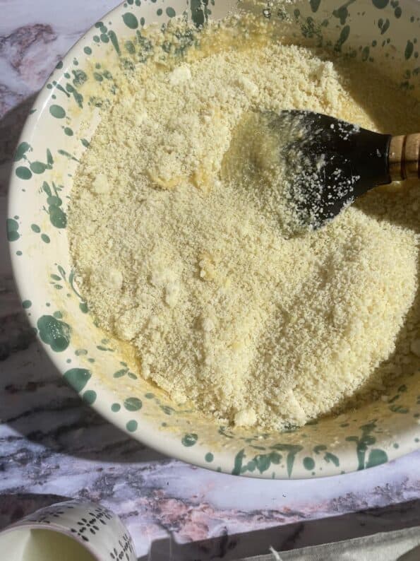 Ground Almonds added to bowl