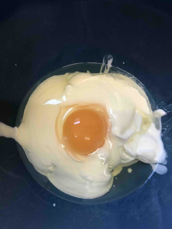 Egg and Buttermilk in bowl