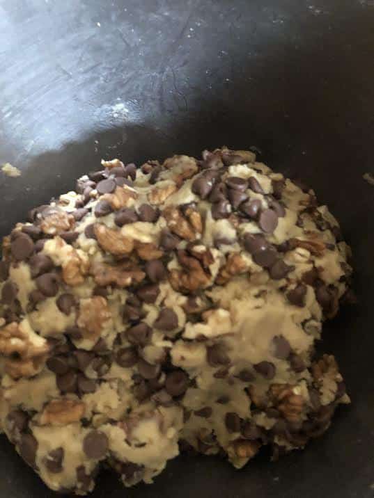Chocolate Chips added to dough