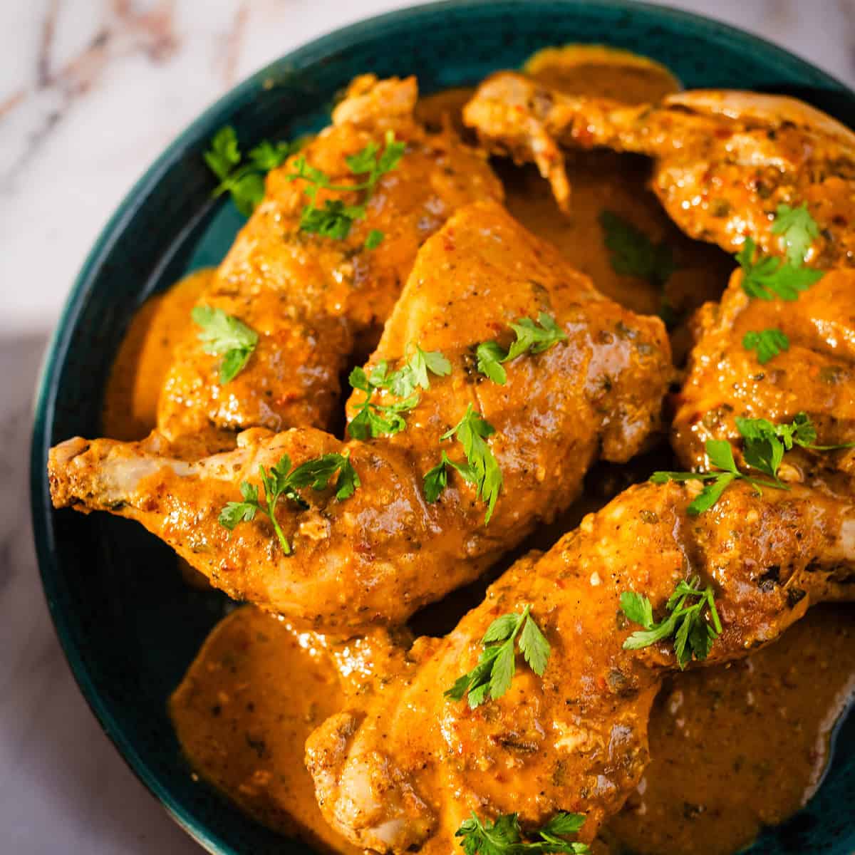 Tawa Chicken in plate