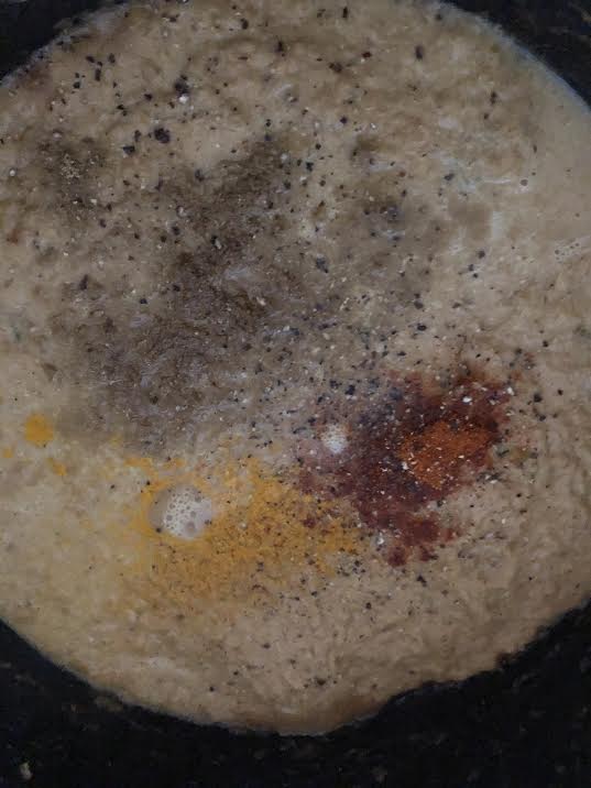 Dry Spices added to pot