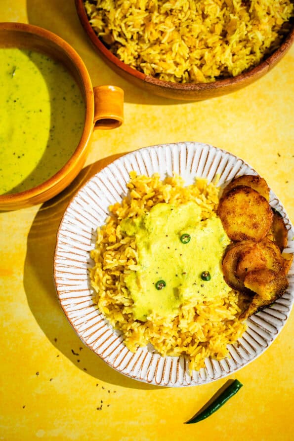 Kichdi Kadhi in a plate