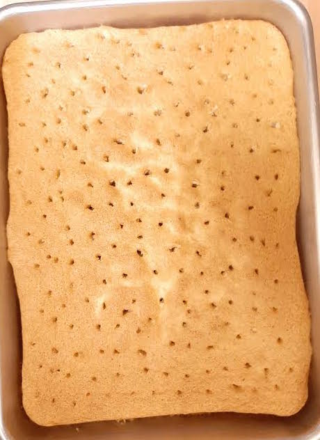 Milk Cake with holes all over
