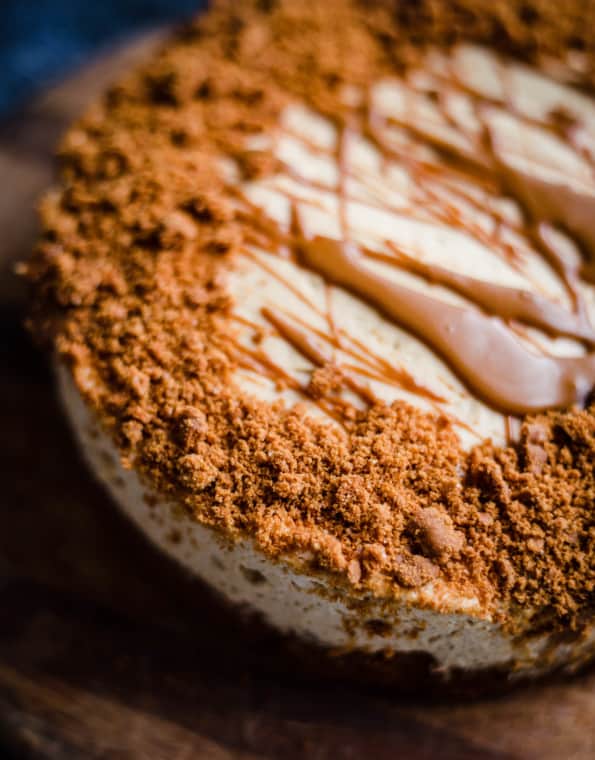 Lotus Biscoff Cheesecake side view