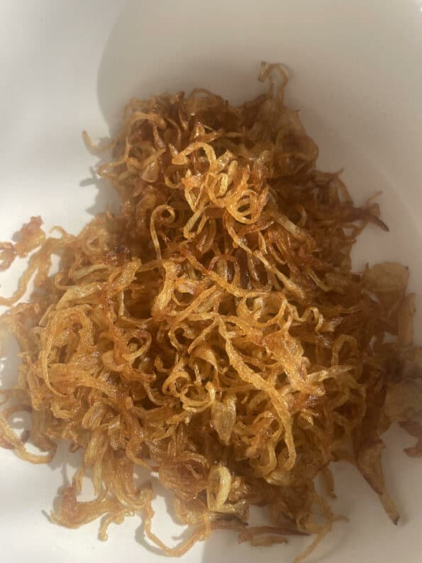 Fried Onions in plate