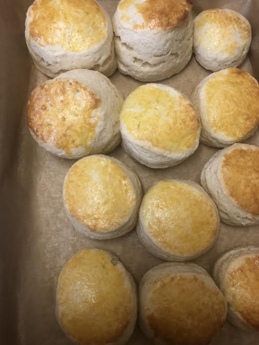 Baked Scones on lined tray