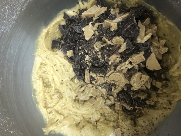 Chocolate added to cookie batter