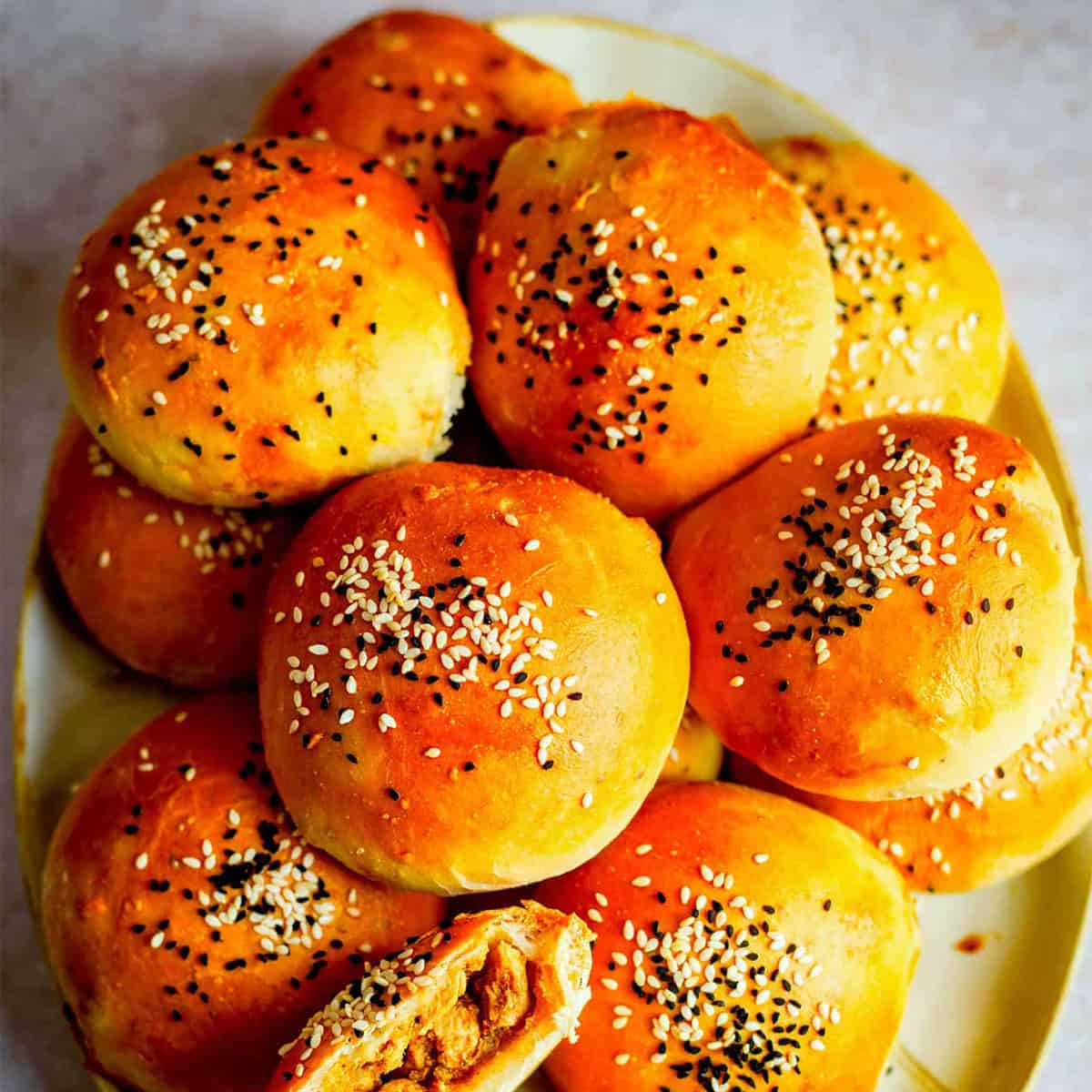 Chicken Buns on platter
