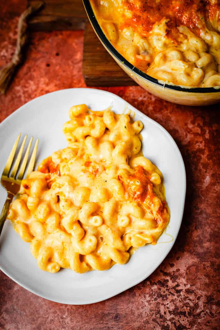 Mac and Cheese in dish