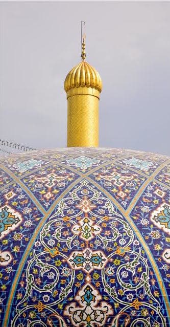 Patterned dome and gold minaret