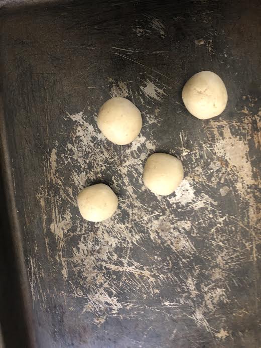 Nan Khatai balls on a tray