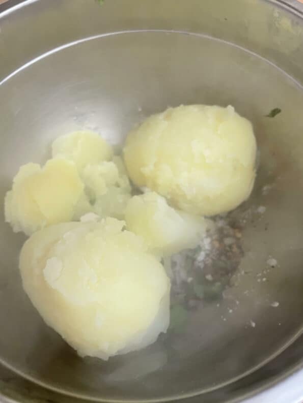 Peeled Potatoes in a bowl