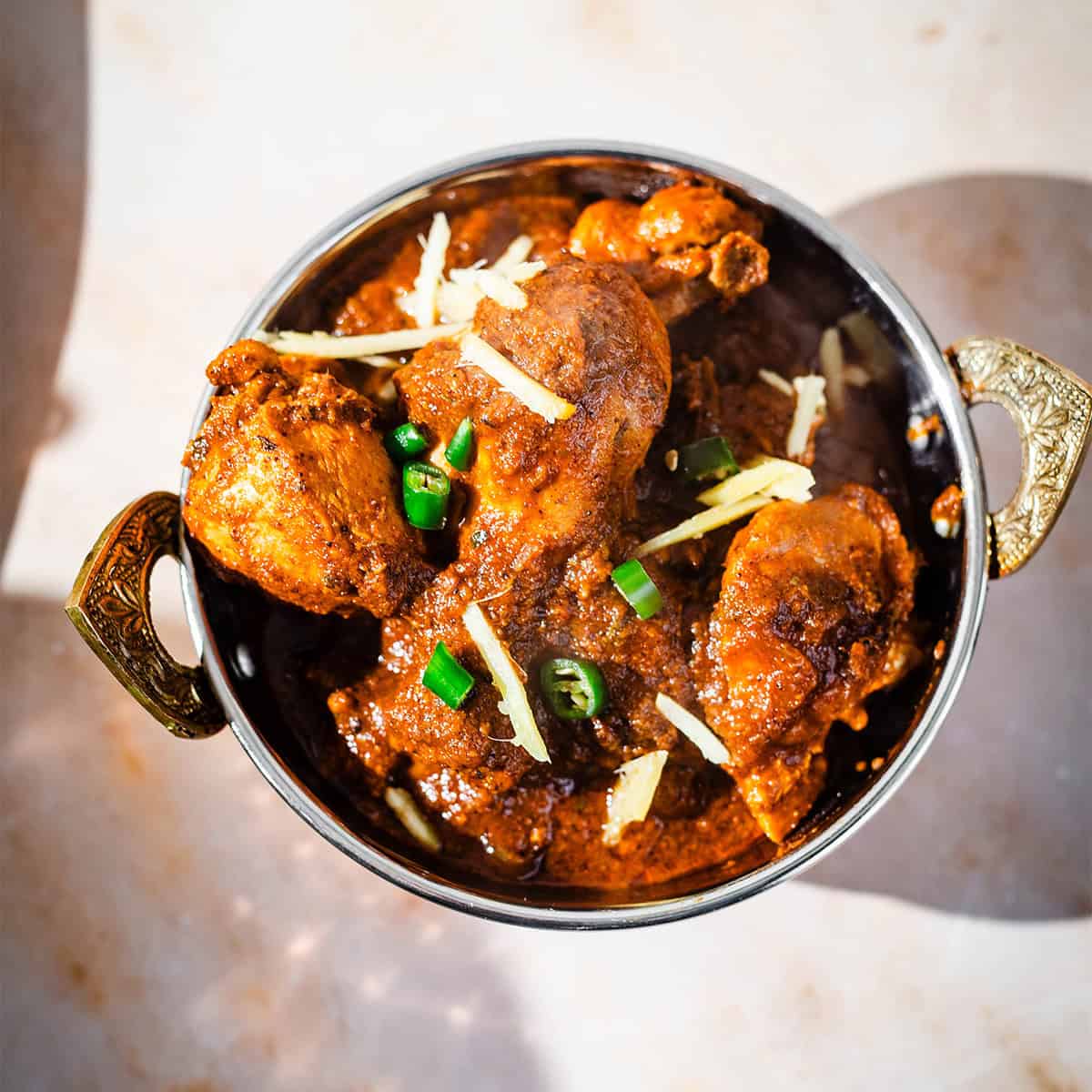 Chicken Bhuna (The Ultimate Restaurant-Style Chicken Curry) Chicken Bhuna in dish