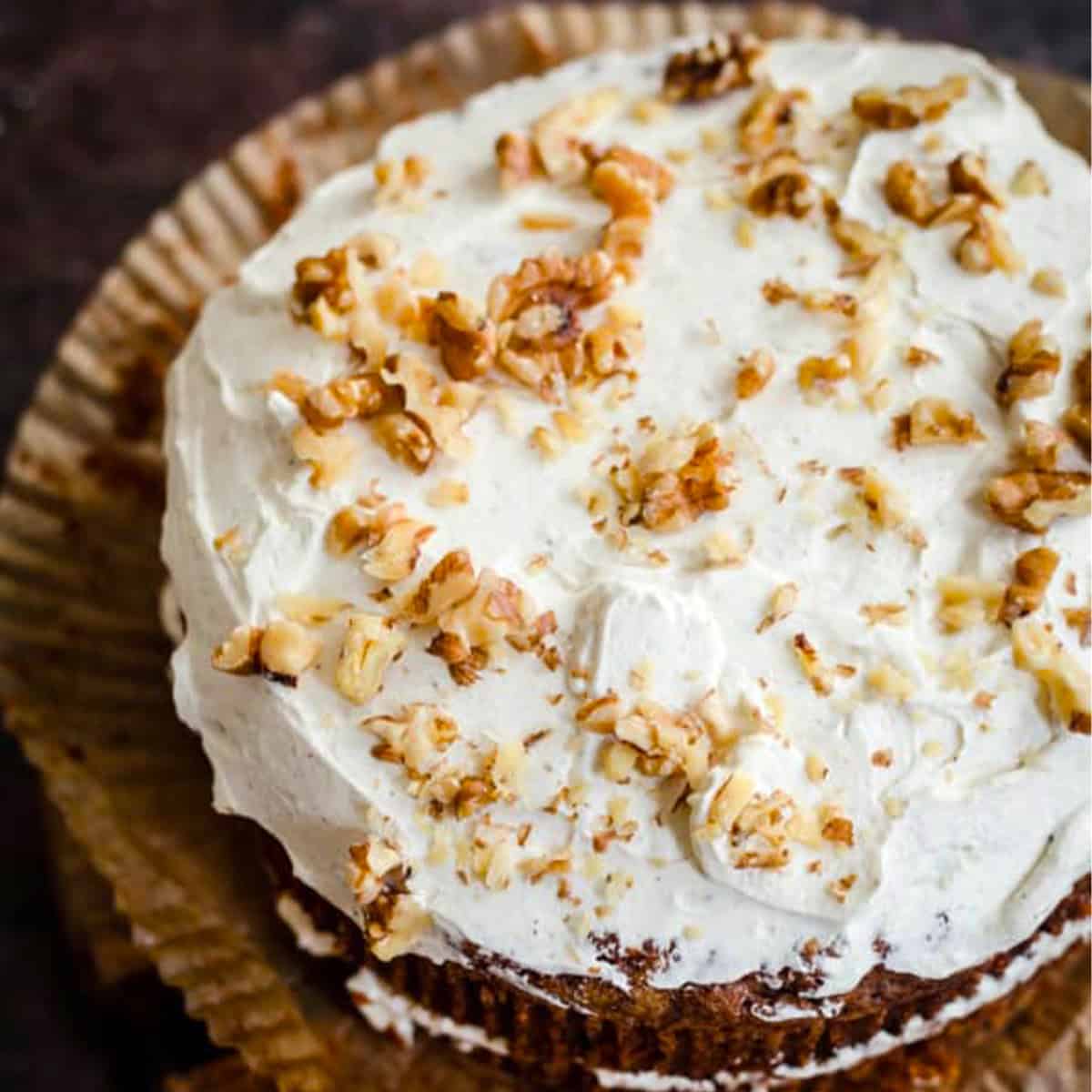 One tin Chai Spiced Carrot and Walnut Cake CArrot Cake on table