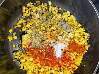 Corn with Spices in pot
