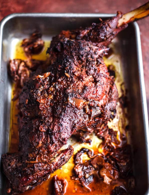 Cooked Leg of Lamb in a tin 