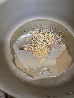 Pickling Spices in oil in pot