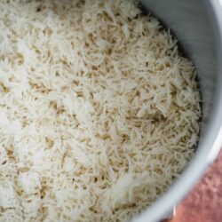 Rice in inner pot of ninja foodi