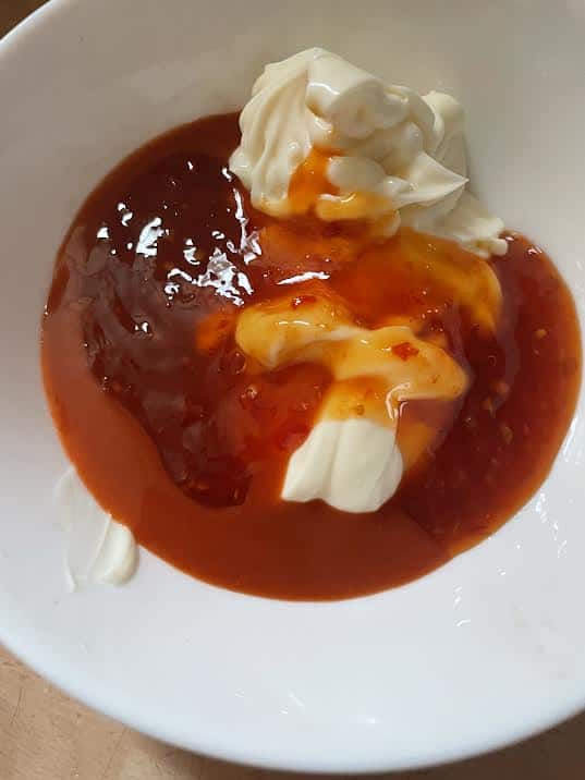 Sauces in a bowl