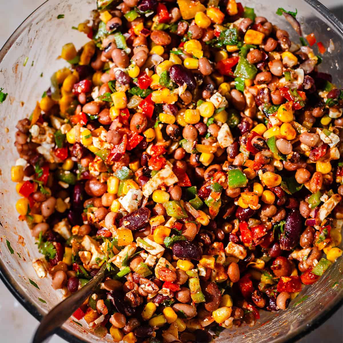 The best Texas Cowboy Caviar Salad Cowboy caviar salad in bowl