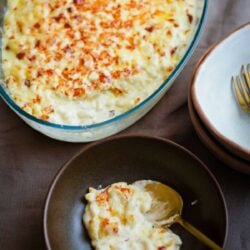 Easiest and BEST Chick-Fil-A Mac and Cheese in a bowl and large dish