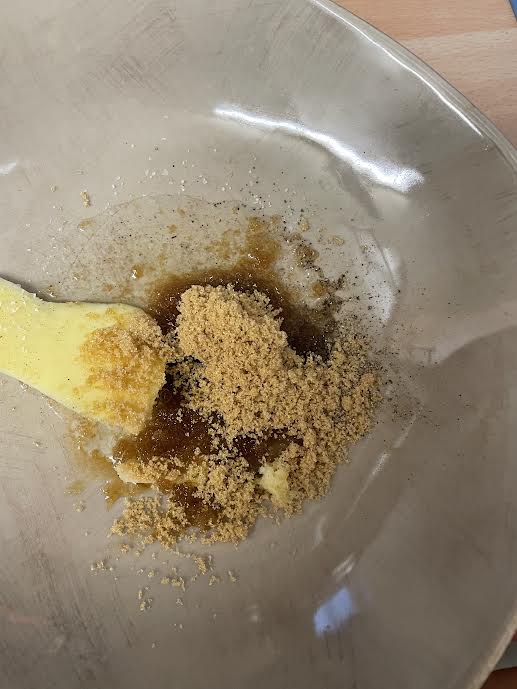 Butter and other ingredients in a bowl
