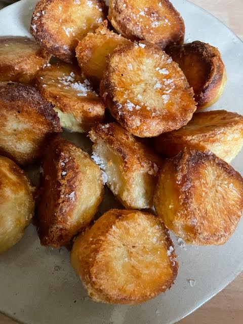 Roast Potatoes with flaky sea salt on top